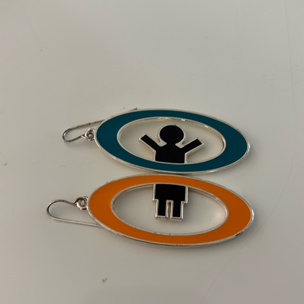Very cool enamel earrings